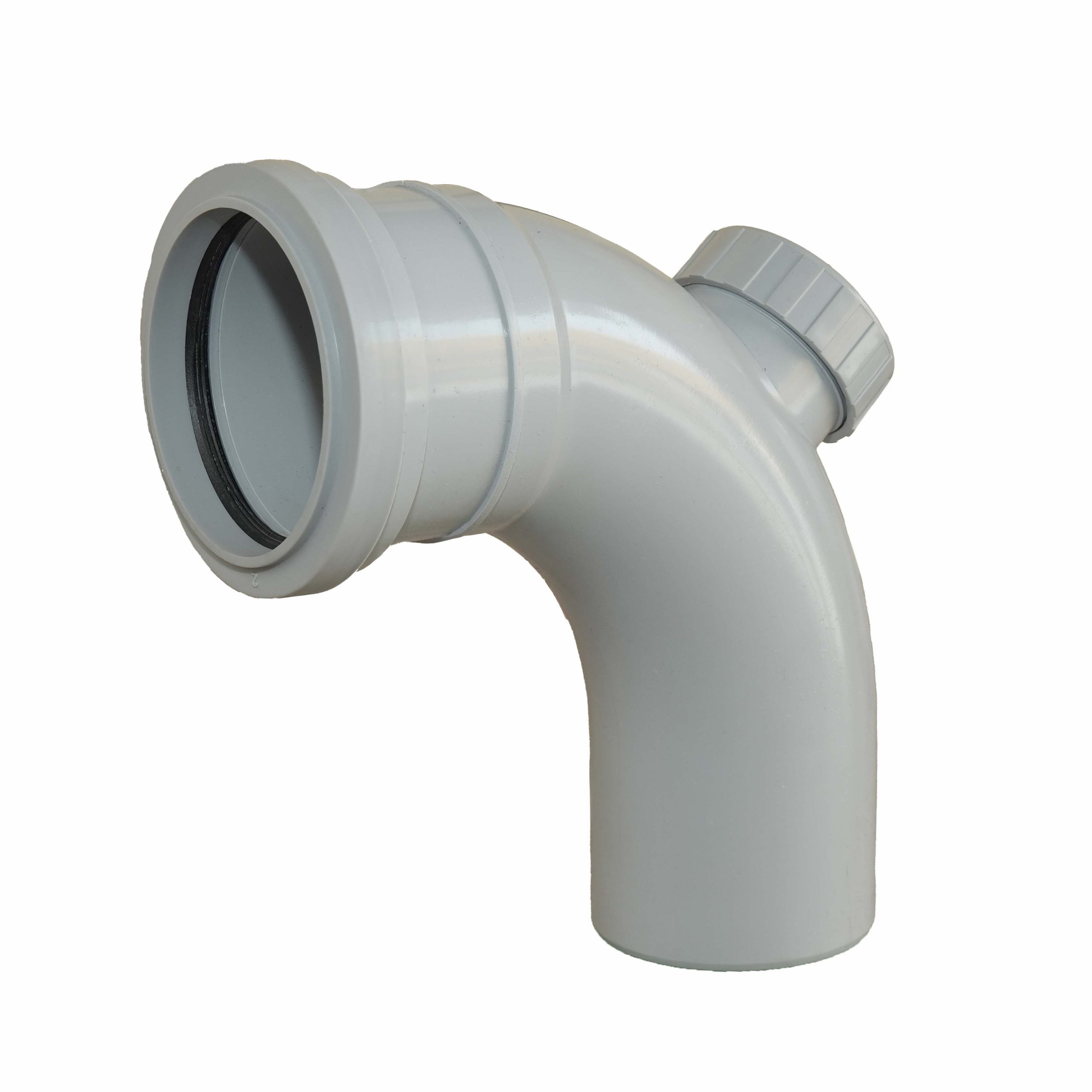 UPVC 90DEG Elbow with Access - Single Rubber ( Gray )