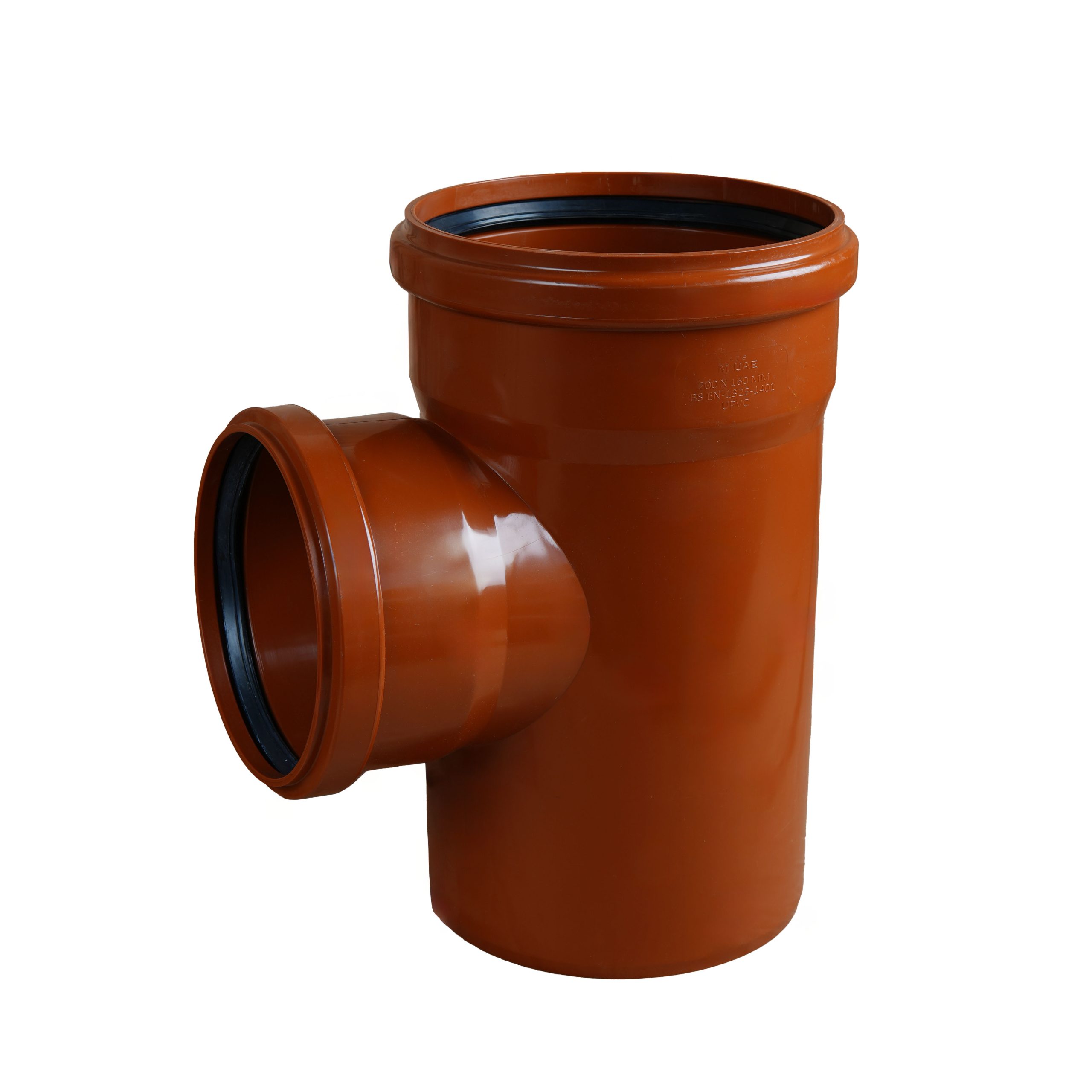 UPVC Reducer Tee - Double Rubber (Orange)